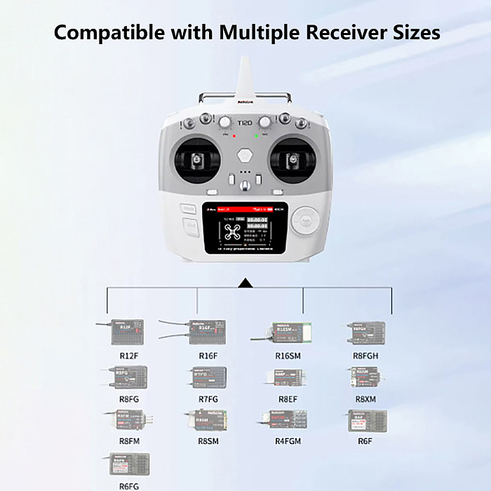 Radiolink T12D 12CH RC Transmitter ELRS Compatible for Drone Multirotor Airplane Car Boat Built-in Simulator