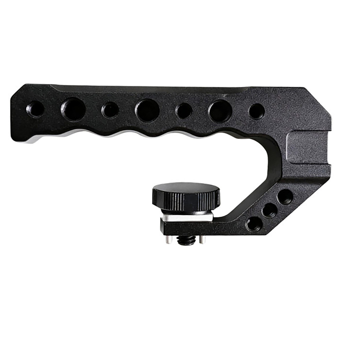 Universal Aluminum Camera Cage Side Handle Multi-Function Handgrip Photography Cage Accessory with 1/4  & 3/8  ARRI Mount