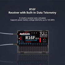 Radiolink R16F Receiver T16D with Built-in Telemetry & Simulator, Online Upgrade, SBUS/CRSF Output for RC Aircraft