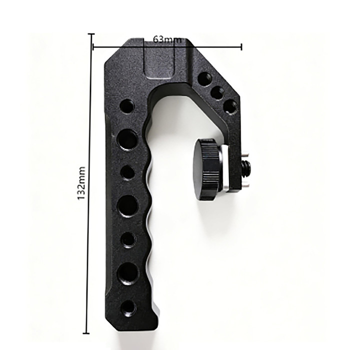 Universal Aluminum Camera Cage Side Handle Multi-Function Handgrip Photography Cage Accessory with 1/4  & 3/8  ARRI Mount