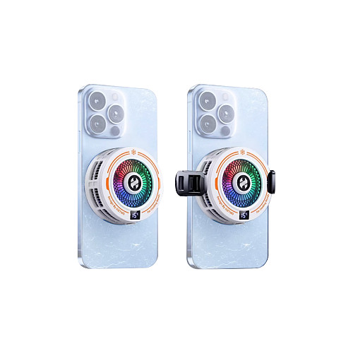 H7 AI Intelligent Temperature Control With Three Levels of Adjustment For Mobile Phone Heat Sink Magnetic Suction Back Clip Semiconductor Icing Cooling Used For Cooling e-sports Game Live Broadcasts