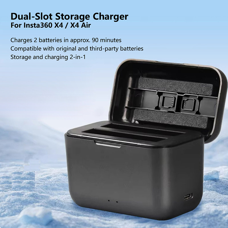Suitable For Insta360 X4 Air Battery Portable Fast Charging Box Charger Storage Box Accessories