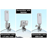 Suitable for DJI POCKET 4 motorcycle windshield clip aluminum alloy windshield clip