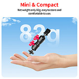 XT-XINTE 1/4  Screw Hole to 1/4  Disc Reverse Lock Ball Head Pea Clamp Dual Grip Swivel Magic Arm Extension Rod, Dual Knob Rotating Connecting Rod, Camera Motorcycle Mount Expansion Accessories