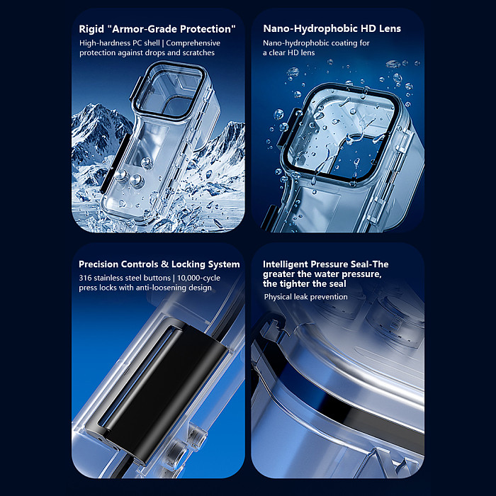 Waterproof Case Protective Shell for DJI Pocket 4 Camera 50M Diving Camera Case Action Camera Accessories