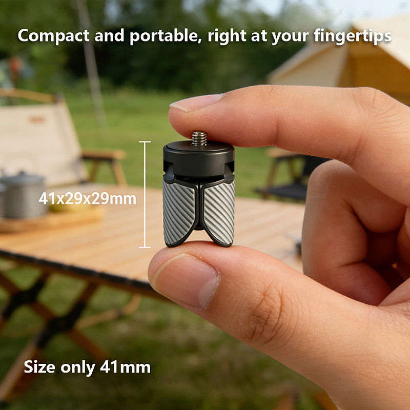 Portable Mini Tripod Desktop Base for DJI Pocket 3/4 Action Camera Handheld Stand
