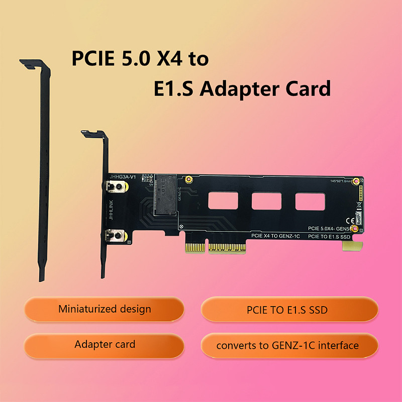 PCIE to GENZ-1C PCIe 5.0 x4 to E1.S SSD Gen5 Adapter Card G3A PCB Board