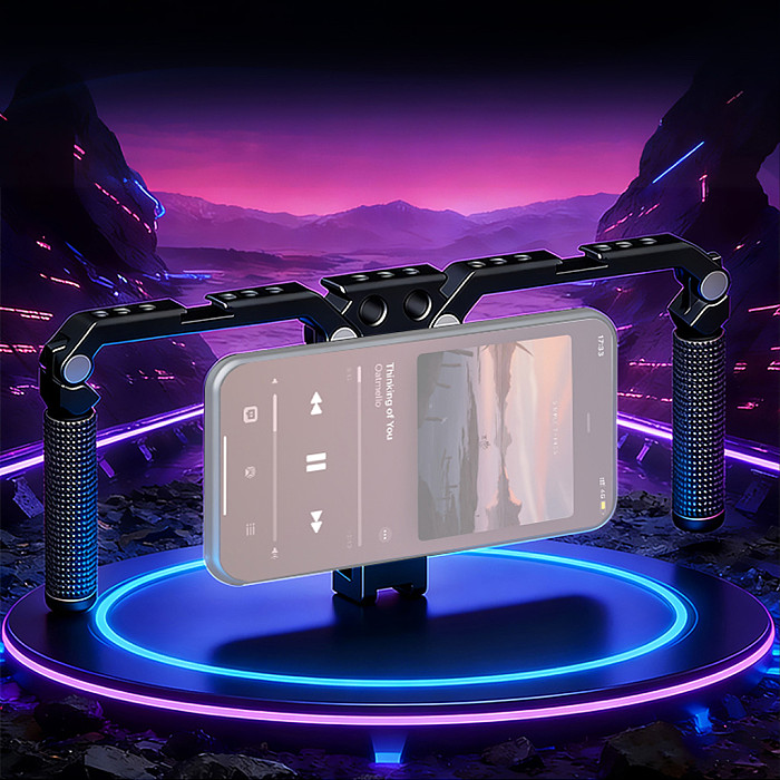 MagSafe Compatible Phone Cage Stabilizer Dual Handle Folding Expansion Frame Vertical Shooting Photography Bracket