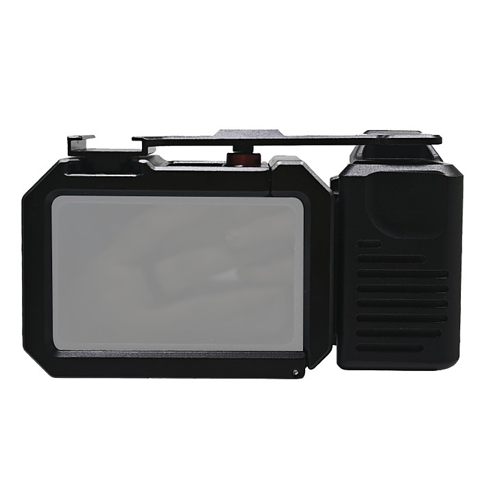 Metal Magnetic Cage & Wooden Handheld Grip Kit for DJI Action 6 Street Photography 