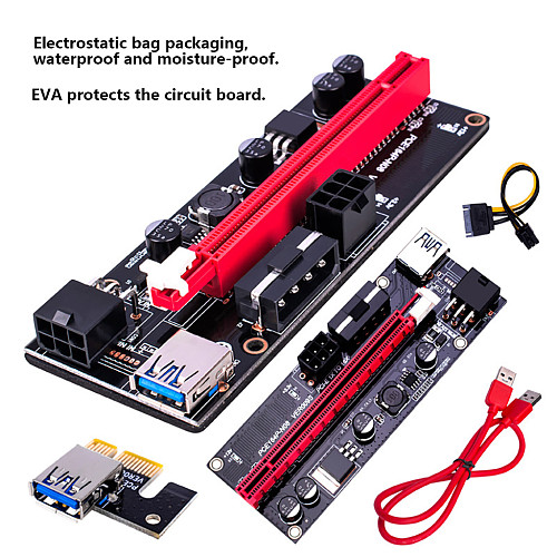 USB 3.0 PCI-E GPU Riser Adapter Card PCIE 1X to 16X Extension Cable support Linux / Windows XP / Windows 7 / 8 / 10