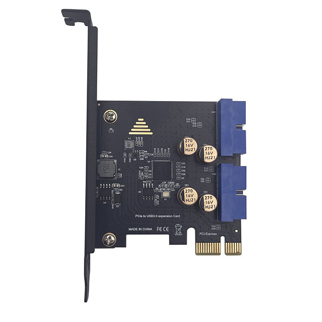 Desktop PCI-E to USB 3.0 Converter Card Internal 19PIN Front Panel Header Expansion Card