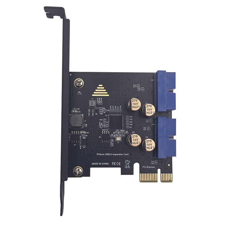 Desktop PCI-E to USB 3.0 Converter Card Internal 19PIN Front Panel Header Expansion Card