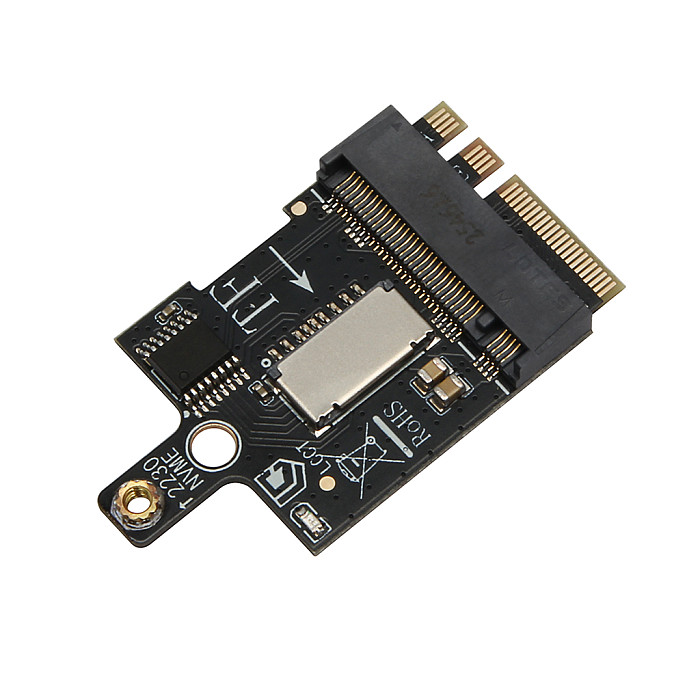 M.2 A+E Key Wireless WiFi to M.2 M-Key 2230 Expansion Adapter with TF Card Slot, Wireless Port to M.2 SSD Conversion Card