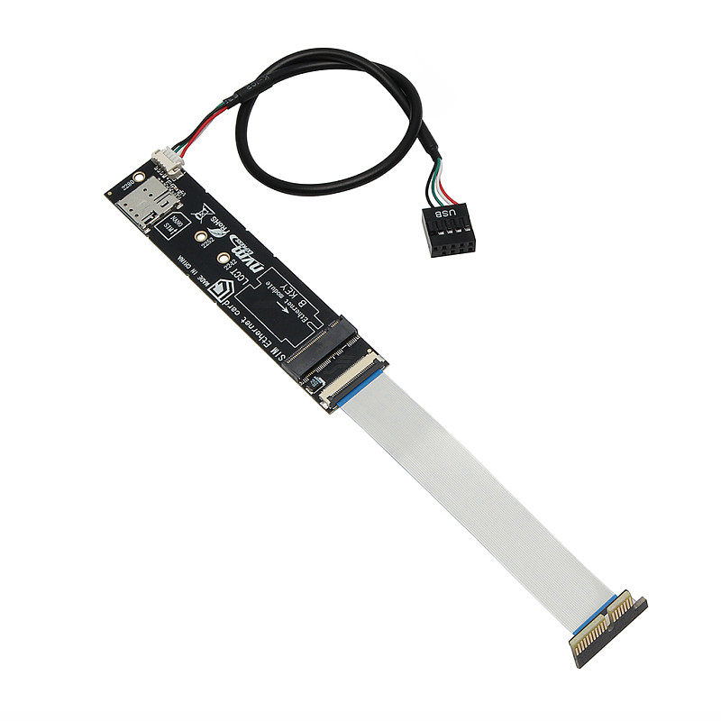 PCI-E to M.2 B-Key WWAN Converter Card, Built-in Nano SIM Slot, Support 3G 4G 5G Wireless Network Module