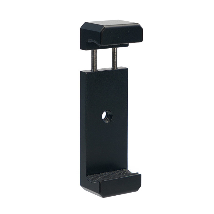 Universal Phone Holder with Cold & Hot Shoe Interface, E-Type Stretch Metal Clip for Selfie Stick Fill Light Live Broadcast Accessories