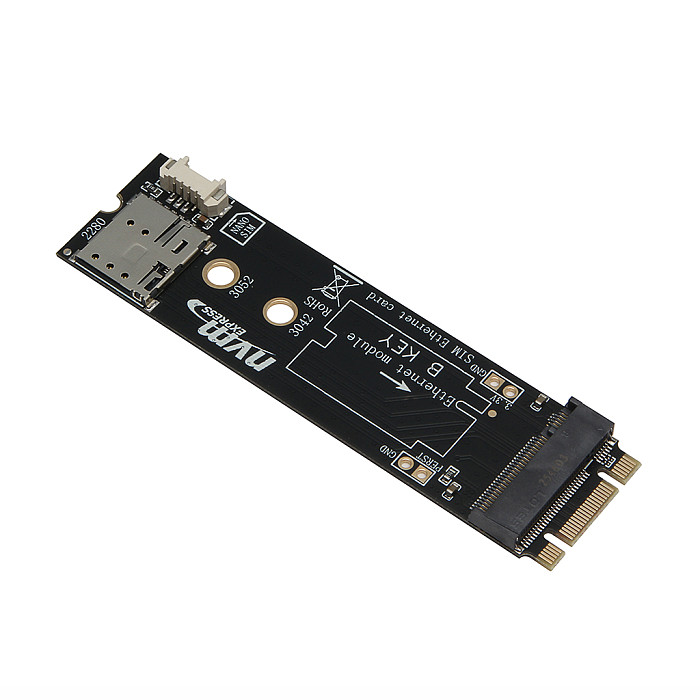 M.2 B-Key 4G 5G Network Card Module to M.2 M-Key NVME / B-Key Adapter Card with SIM Card Slot