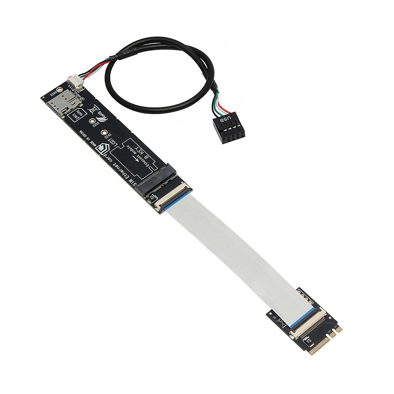 M.2 A+E Key to B-Key WWAN Converter Card, Built-in Nano SIM Slot, Support 3G 4G 5G Wireless Network Module