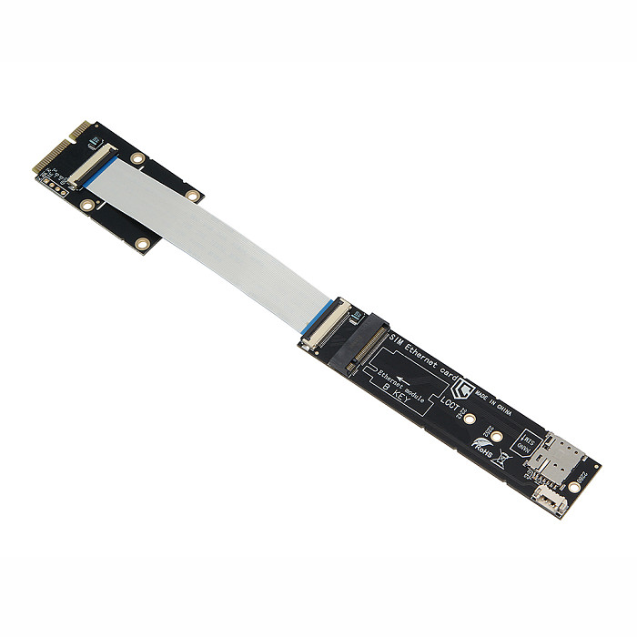 Mini PCIe to M.2 B-Key WWAN Converter Card, Built-in Nano SIM Slot, Compatible with 3G 4G 5G Wireless WWAN Module