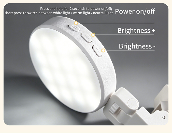 XT-XINTE Magnetic Portable Fill Light, Selfie Live Streaming LED Light for Smartphone Action Camera DSLR Camera