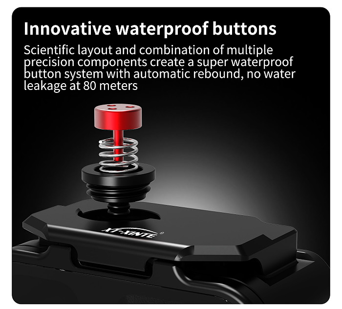 XT-XINTE 80M Waterproof Housing for DJI Osmo Nano Aluminum Alloy Diving Protective Case Vertical & Horizontal Quick Release Shell