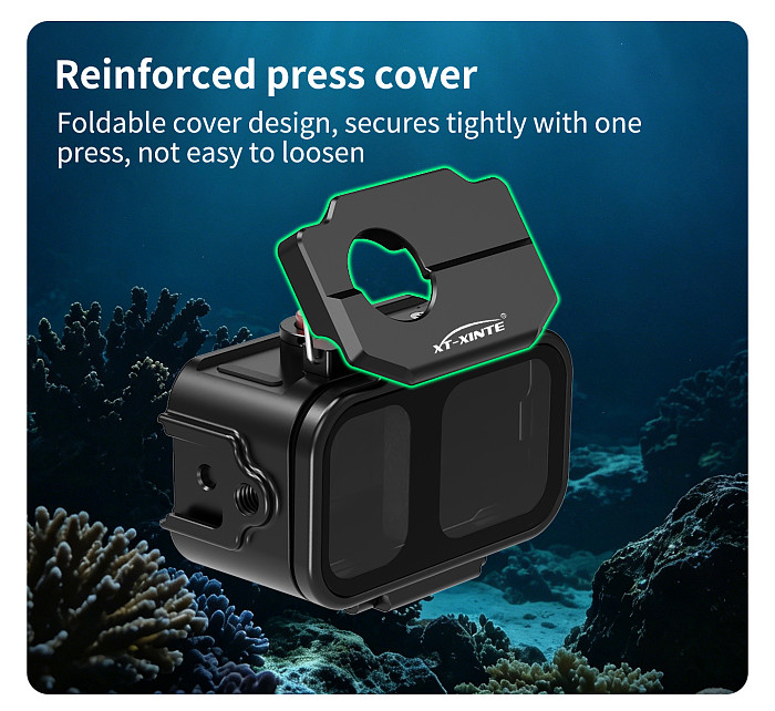 XT-XINTE 80M Waterproof Housing for DJI Osmo Nano Aluminum Alloy Diving Protective Case Vertical & Horizontal Quick Release Shell