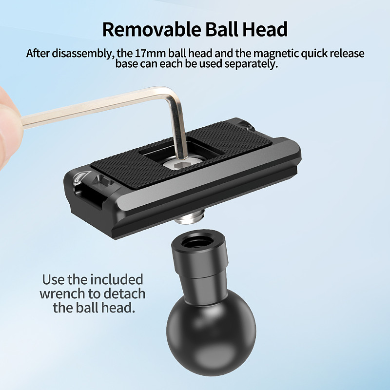 XT-XINTE 1/4 Arri Magnetic Quick Release Adapter 4-in-1 NATO Rail Expansion Bracket Compatible with DJI Nano Camera Handle Stabilizer Accessories