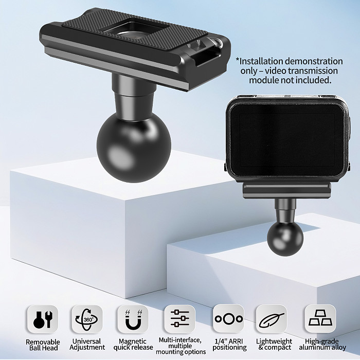 XT-XINTE 1/4 Arri Magnetic Quick Release Adapter 4-in-1 NATO Rail Expansion Bracket Compatible with DJI Nano Camera Handle Stabilizer Accessories