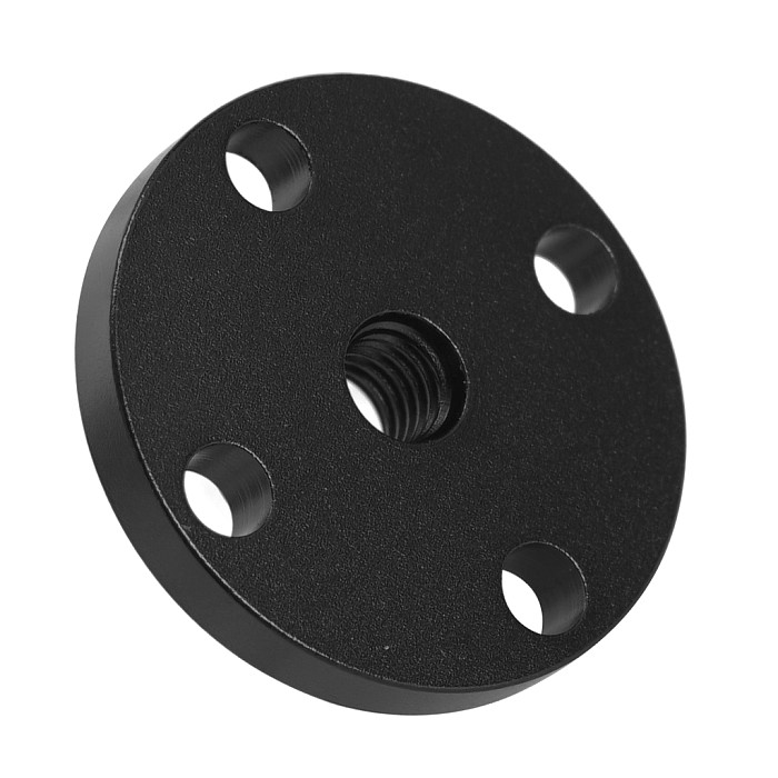 Aluminum Alloy Fixed Base with 1/4  & M6 Threaded Holes, Universal Wall & Wooden Desktop Mount for Camera, Phone, Surveillance Camera and Flash Light