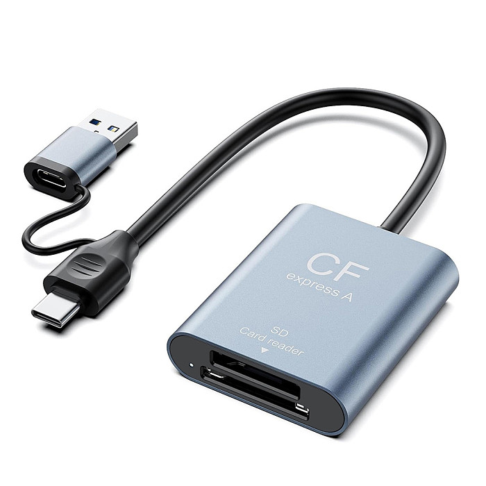 10Gbps High Speed 2-in-1 Card Reader, Compatible with CFexpress Type-A and SD 3.0 Camera Memory Cards