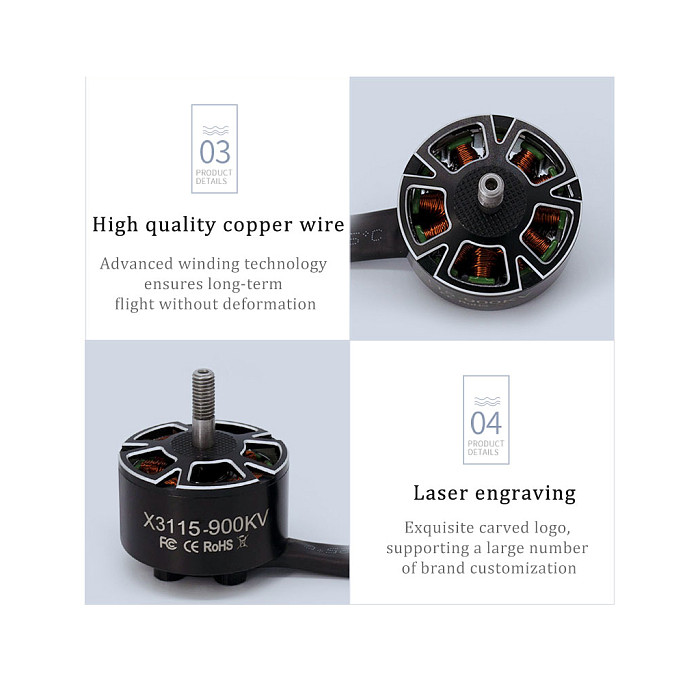 E-power 3115-900KV FPV Brushless Motor for 10-inch Racing Frame FPV Drone
