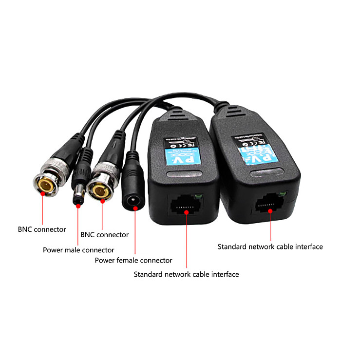 AHD CVI TVI Coaxial HD Video Power 2-in-1 Twisted Pair PV Balun