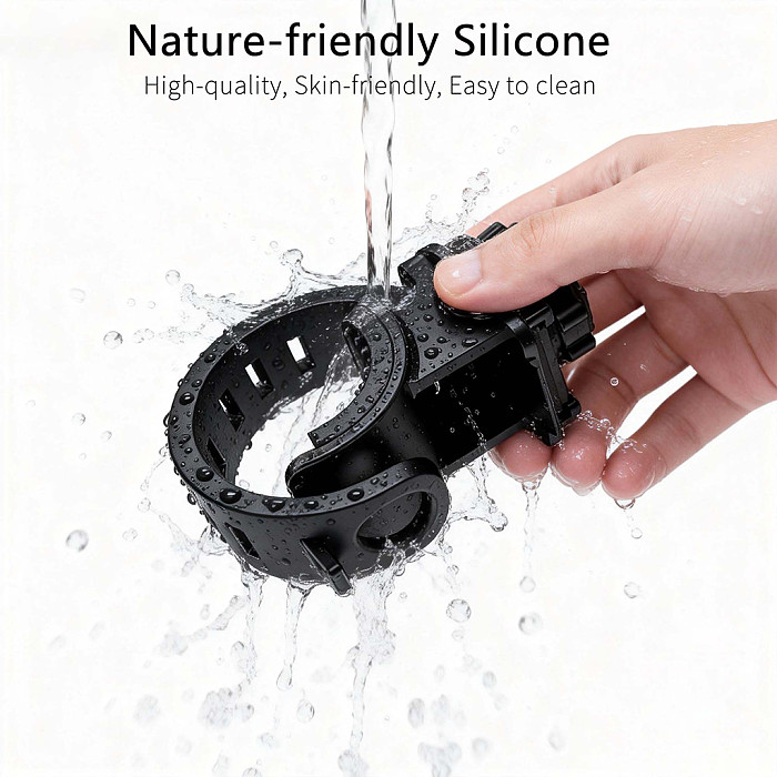 Elastic Silicone Binding Strap, Universal Large Bracket for Insta360 X5 and DJI Pocket 4, Bicycle & Motorcycle Mount