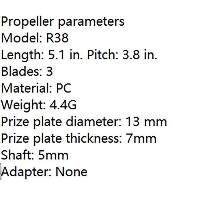 HQProp R38 FPV Racing Propellers 2CW + 2CCW 3-Blade PC Props for FPV Drone