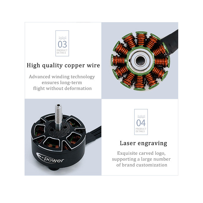 E-power X4215 Brushless Motor, 400KV/650KV, for 13-inch & 15-inch FPV Multirotor Drones