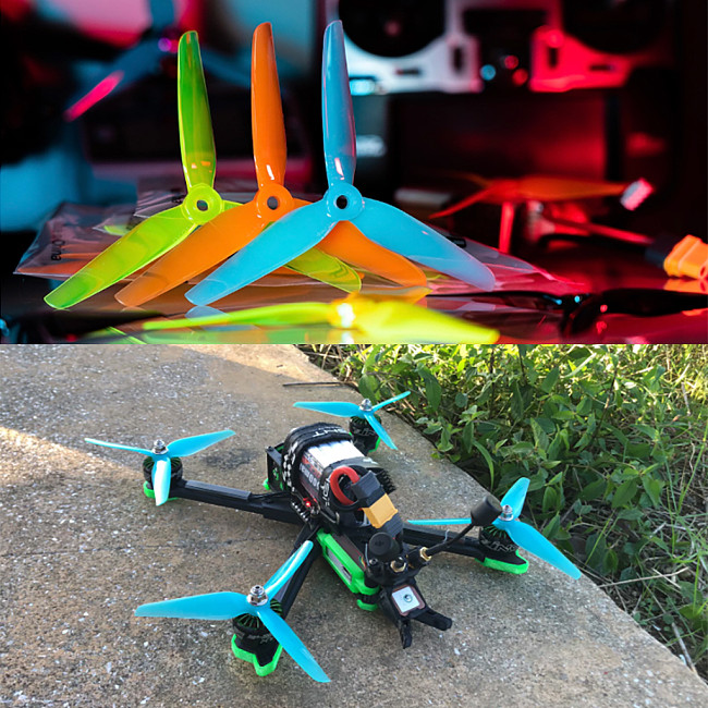 HQProp R38 FPV Racing Propellers 2CW + 2CCW 3-Blade PC Props for FPV Drone