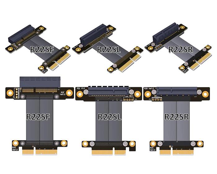 PCIe 3.0 x4 Extension Cable 32G/bps PCI Express 4x Graphic SSD RAID Extender Conversion Riser Card R22SR 15CM
