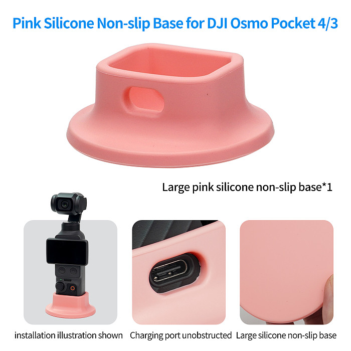 XT-XINTE Non-Slip Silicone Base Stable Support Stand Precise Fit Accessory for DJI Osmo Pocket 4 / Pocket 3