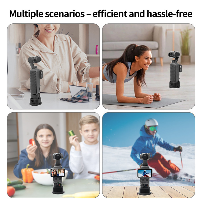 XT-XINTE Non-Slip Silicone Base Stable Support Stand Precise Fit Accessory for DJI Osmo Pocket 4 / Pocket 3