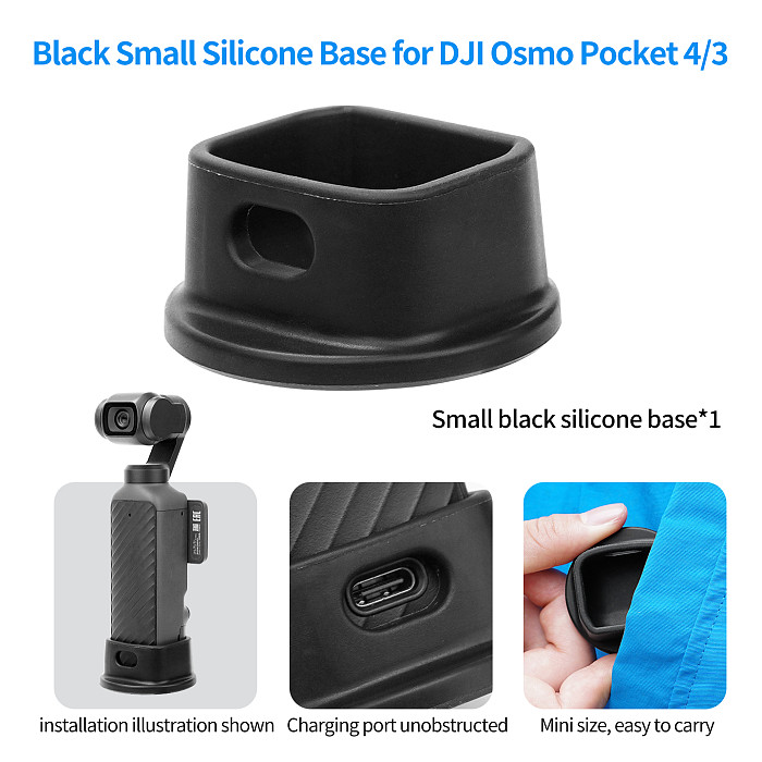 XT-XINTE Non-Slip Silicone Base Stable Support Stand Precise Fit Accessory for DJI Osmo Pocket 4 / Pocket 3