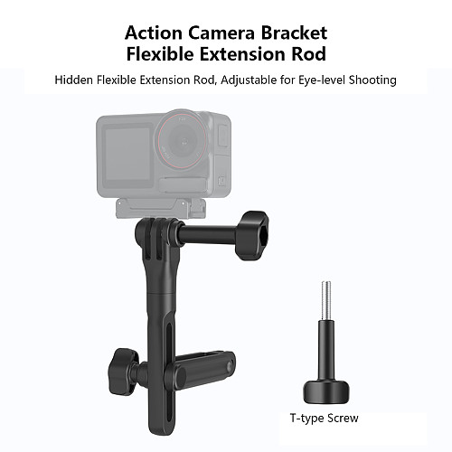 Universal 720 Degree Swivel Cell Phone Holder, Outdoor Cycling Fixed Bracket Compatible with GoPro & DJI Series Action Camera Multi-purpose Photography Accessory