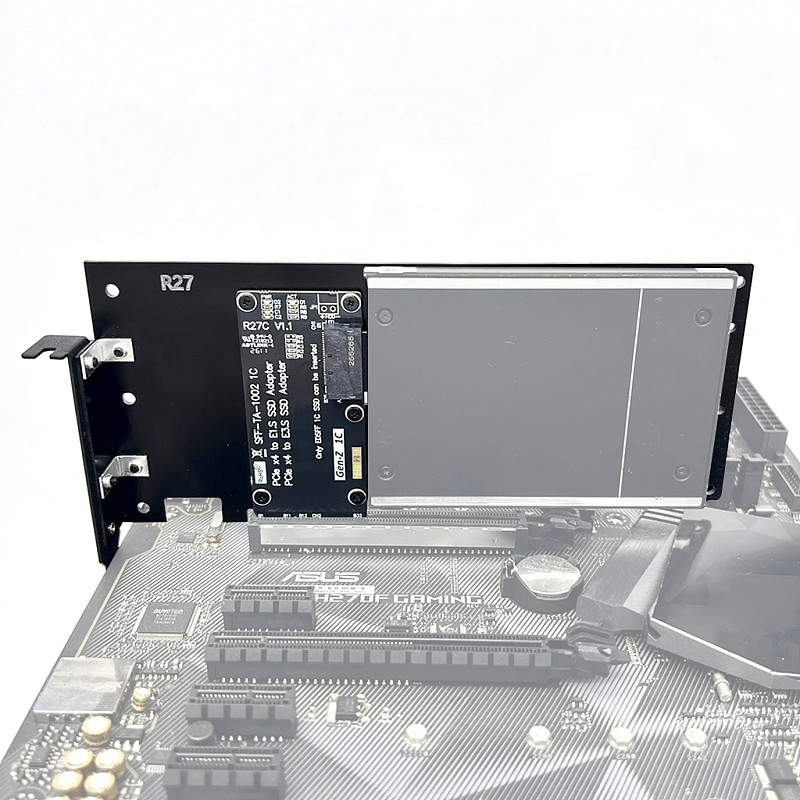 ADT-Link PCIe 4.0/5.0 x4 to U.2/U.3/E1.S/E3.S SSD Adapter Card with Half Height Bracket