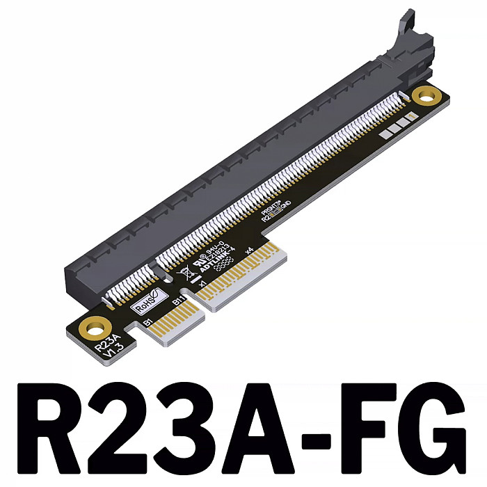 ADT-Link PCIe 5.0 x4 Heightened Test Adapter Card, Motherboard PCIE Slot Protection Riser Card