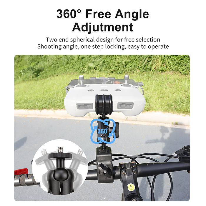 Aluminum Alloy Bicycle Riding Fixing Bracket Holder, Compatible with DJI Mavic 4 Pro, NEO2 RC2 N2 N3 Transmitter