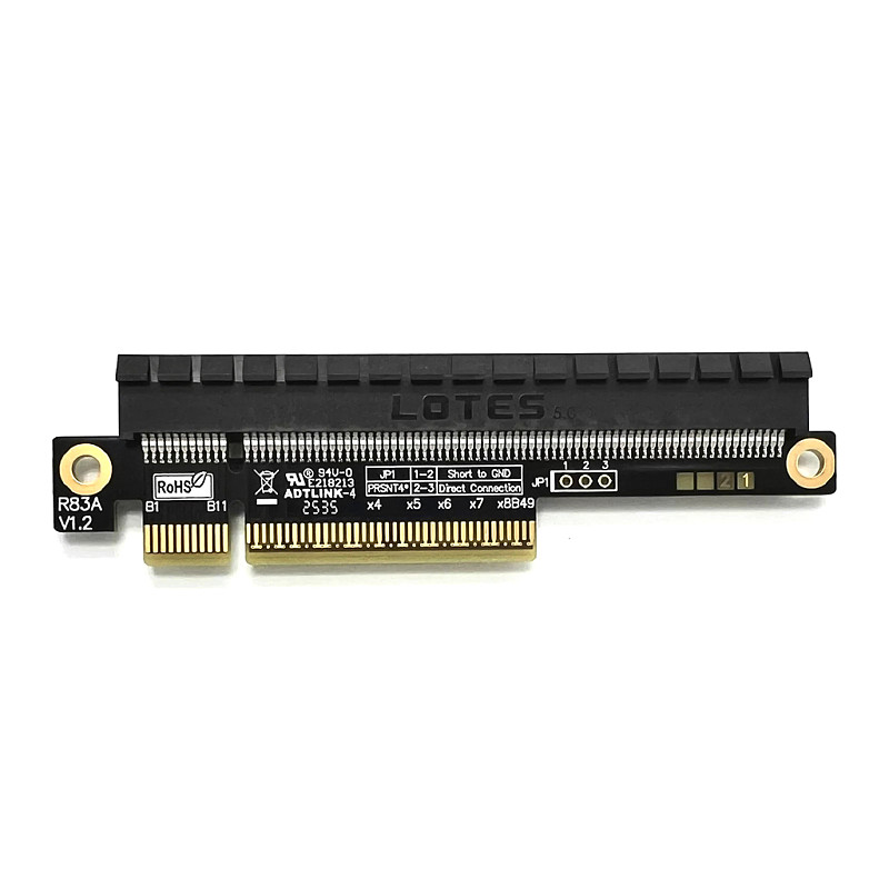 ADT-Link PCIe 5.0 X8 1.9CM Heightened Test Extension Adapter Card, Desktop Mainboard PCI-E Expansion Slot Protector