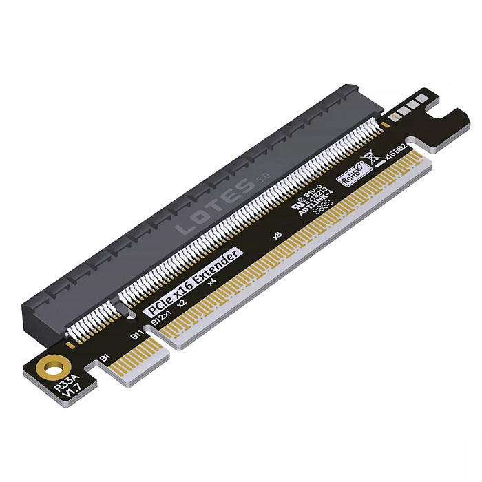 ADT-Link PCIe 5.0 X16 Heightened Test Extension Adapter Card, PCIE Slot Protection Bracket for Desktop Motherboard