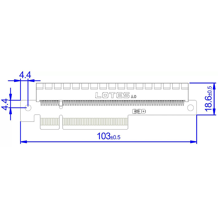 ADT-Link PCIe 5.0 X8 1.9CM Heightened Test Extension Adapter Card, Desktop Mainboard PCI-E Expansion Slot Protector