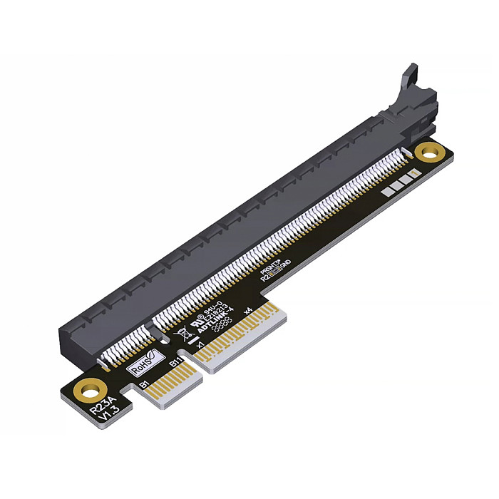 ADT-Link PCIe 5.0 x4 Heightened Test Adapter Card, Motherboard PCIE Slot Protection Riser Card