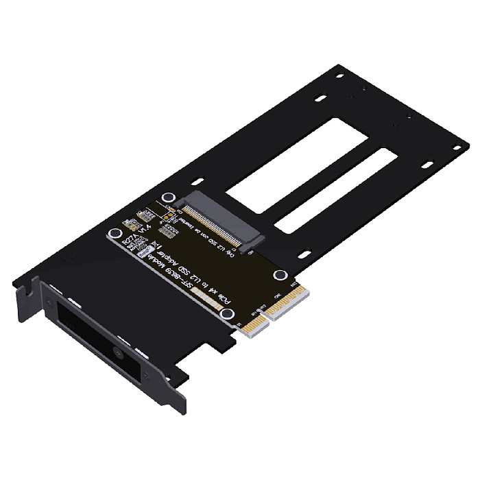 ADT-Link PCIe 4.0/5.0 x4 to U.2/U.3/E1.S/E3.S SSD Adapter Card with Half Height Bracket