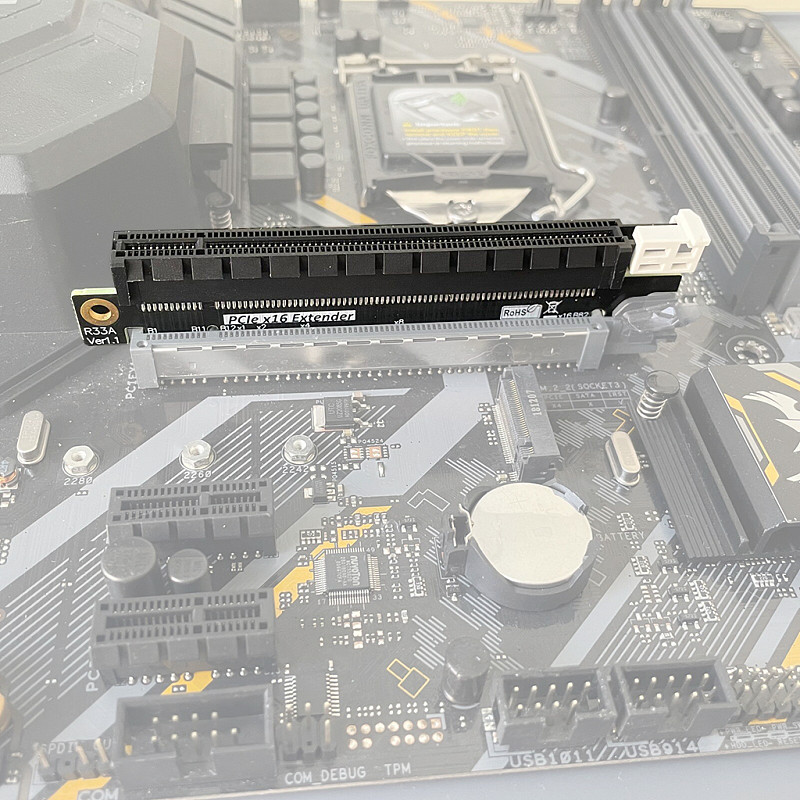 ADT-Link PCIe 5.0 X16 Heightened Test Extension Adapter Card, PCIE Slot Protection Bracket for Desktop Motherboard