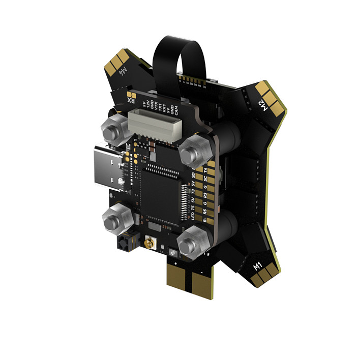 iFlight 2-Layer FPV Stack Borg Mini F7 Flight Controller + Borg 60R / 60RS ESC for FPV Racing Drone